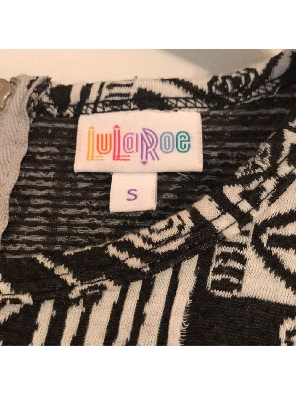 Lularoe Black and White Aztec Amelia - Picture 3 of 5